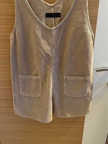 Zara kadife salopet kısa tulum - Görsel 5