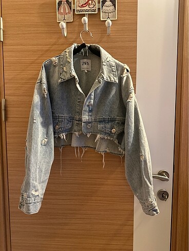 Zara açık mavi jean ceket