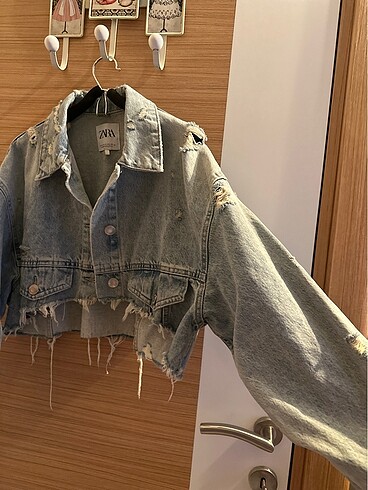 s Beden Zara açık mavi jean ceket