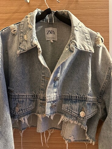 s Beden mavi Renk Zara açık mavi jean ceket