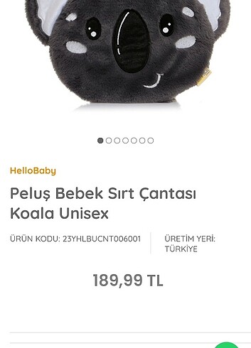Bebek sirt çantası 