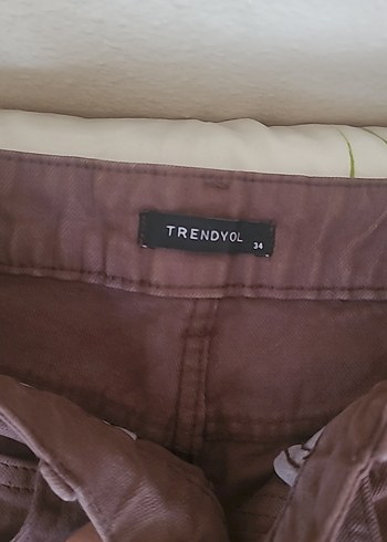 Trendyol & Milla Kahverengi Deri Regular Fit Kot Pantolon