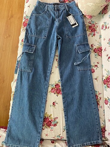 Trendyol kargo cepli 90's wide leg jeans