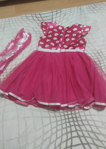 LC Waikiki Kız Çocuk Pembe Fırfırlı Elbise