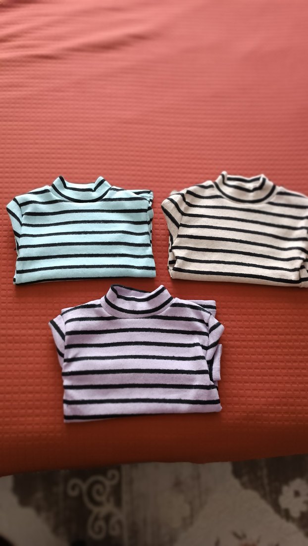 Kız erkek Çocuk Çizgili Triko Kazak - Görsel 2