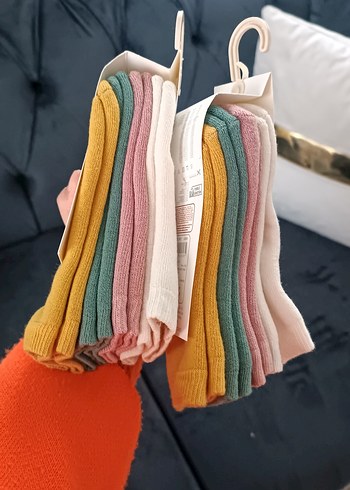 Kız Çocuk Pastel Pamuklu Çorap Seti 4'lü - Görsel 2