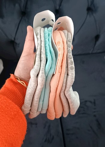 Kız Çocuk Gri Polar Çorap - Görsel 2