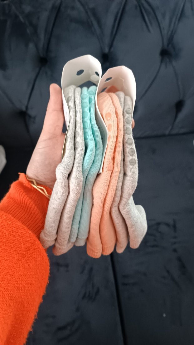 Kız Çocuk Gri Polar Çorap - Görsel 2