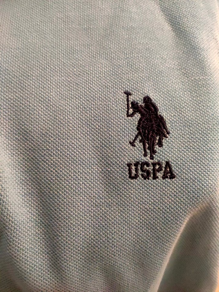U.S. Polo Assn. Erkek Mavi Polo Tişört - Görsel 3
