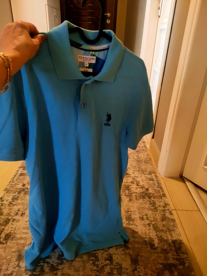 U.S. Polo Assn. Erkek Mavi Polo Tişört - Görsel 4