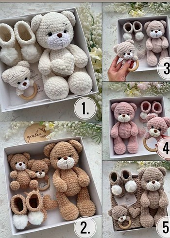 Pastel Tonlarda Camel Peluş Oyuncak Seti