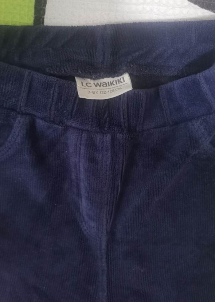  Lacivert kadife Tayt - Görsel 2