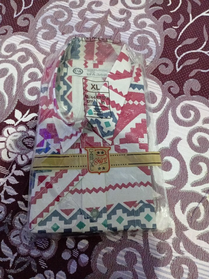 erkek Renkli Desenli kısa Kollu Gömlek - Görsel 5