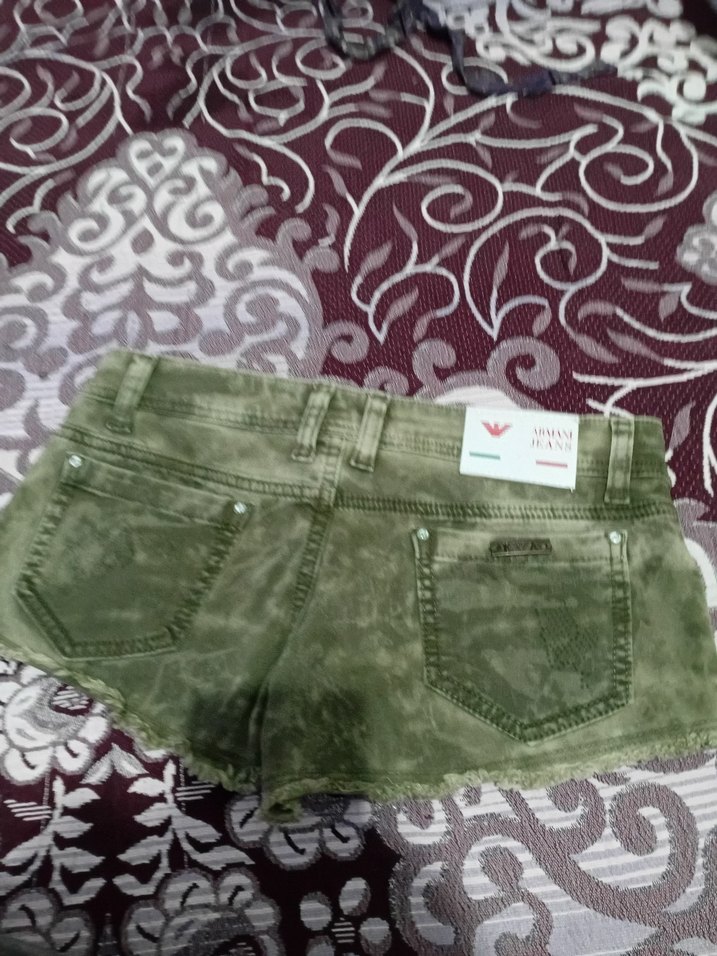 Kadın Gri Bağlama Desenli Süet Mini Şort - Görsel 2