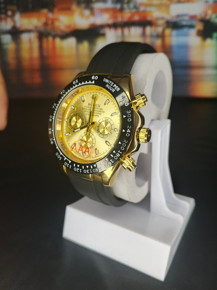 Altın Renk Erkek Klasik Kol Saati - Görsel 2