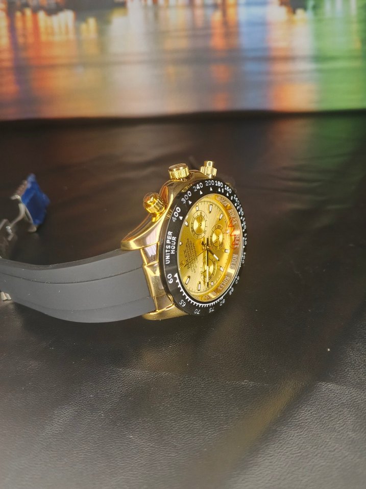 Altın Renk Erkek Klasik Kol Saati - Görsel 3