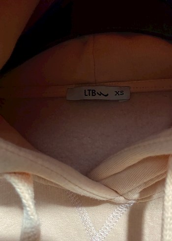 LTB Pastel Bej Kapüşonlu Payetli Sweatshirt