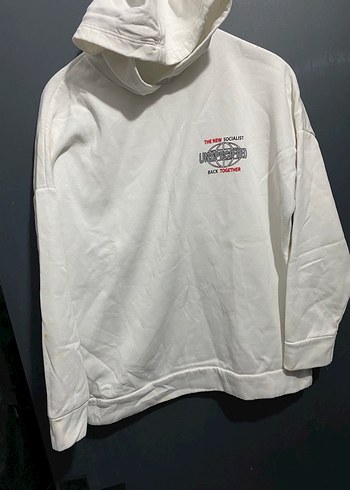 Baskılı Beyaz Kadın Sweatshirt