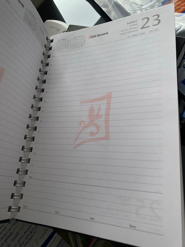 Mavi Parlak 2018 Etili Seramik Planlayıcı - Görsel 2