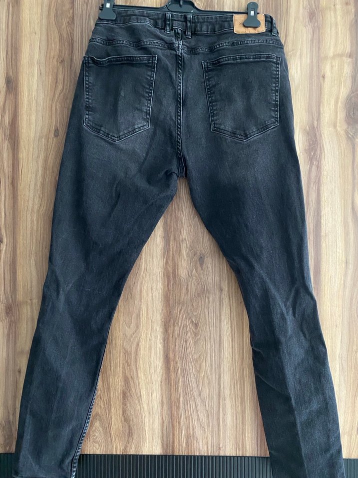 Gri Yırtık Detaylı Erkek Denim Jean - Görsel 2