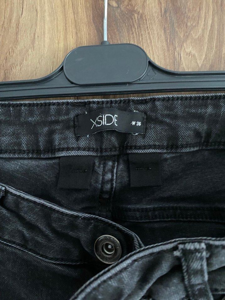 Gri Yırtık Detaylı Erkek Denim Jean - Görsel 4