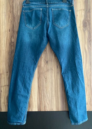 Erkek Lacivert slim Fit Denim Pantolon - Görsel 2