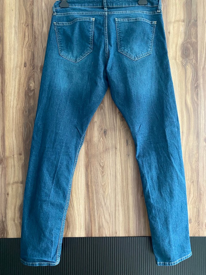 Erkek Lacivert slim Fit Denim Pantolon - Görsel 2