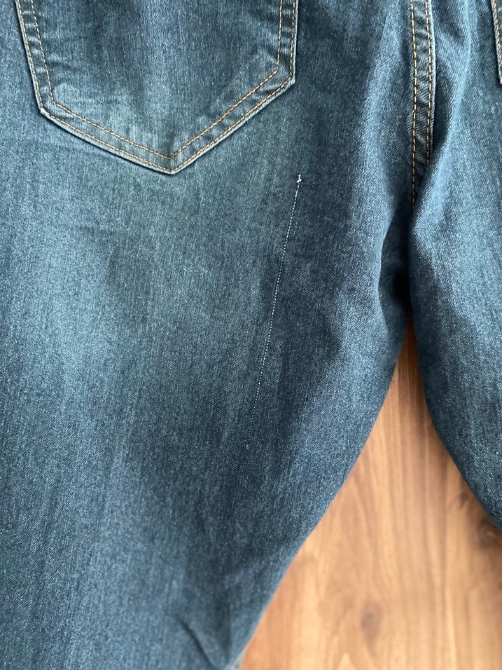 Erkek Lacivert slim Fit Denim Pantolon - Görsel 5