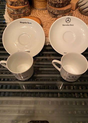 Mercedes-Benz Beyaz Kahve Fincanı ve Tabağı Seti - Görsel 6