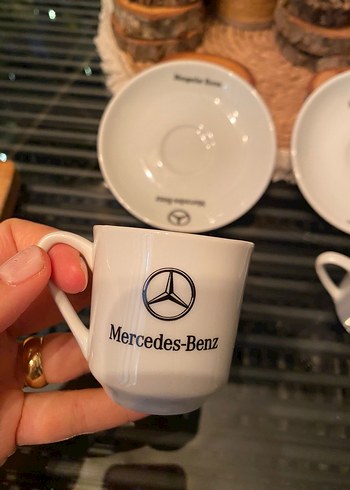 Mercedes-Benz Beyaz Kahve Fincanı ve Tabağı Seti - Görsel 2