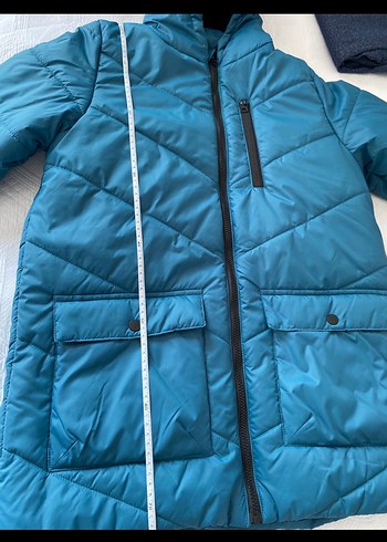 Erkek Çocuk Kapüşonlu Mavi Mont - Görsel 4