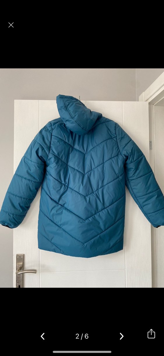 Erkek Çocuk Kapüşonlu Mavi Mont - Görsel 2