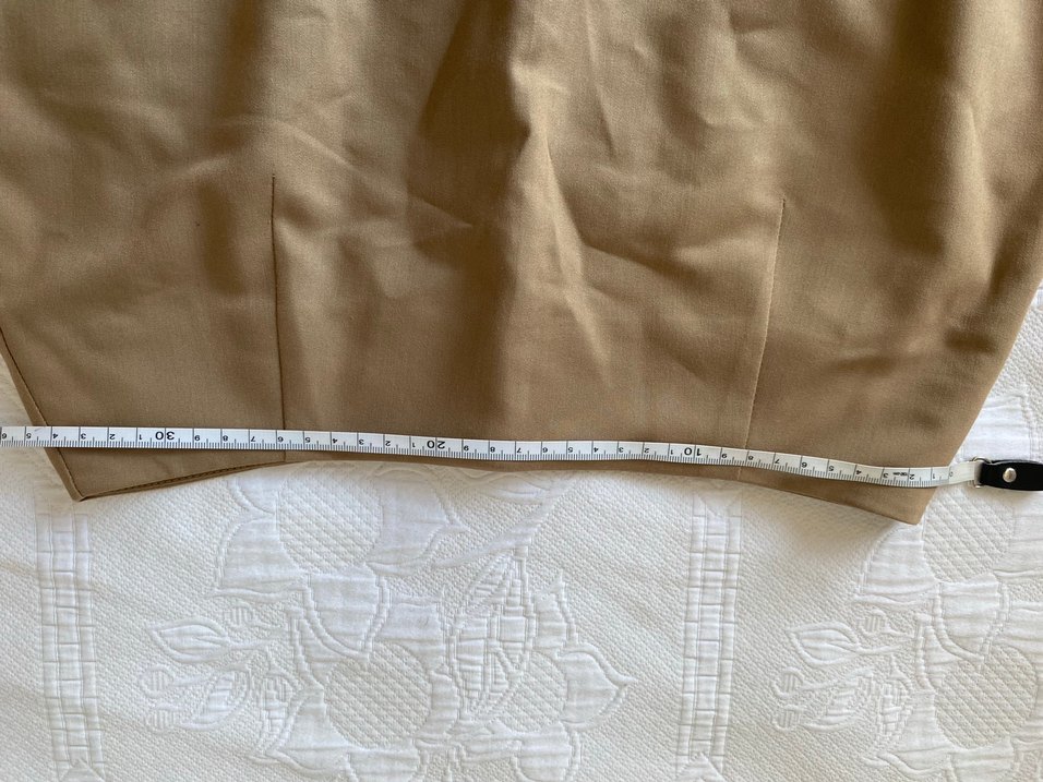 Bej Drapeli Midi Hamile Eteği - Görsel 2