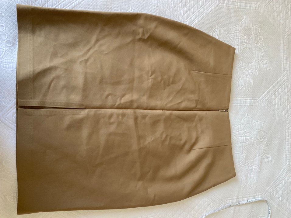 Bej Drapeli Midi Hamile Eteği - Görsel 3