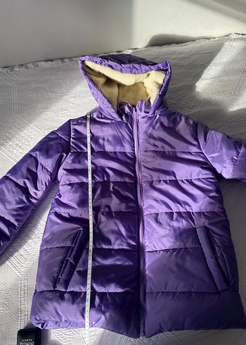 Kız Çocuk Mor Fermuarlı Mont - Görsel 4