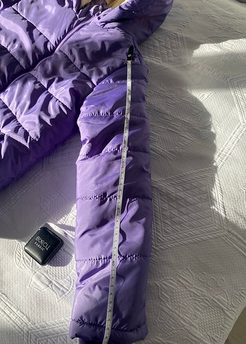 Kız Çocuk Mor Fermuarlı Mont - Görsel 5