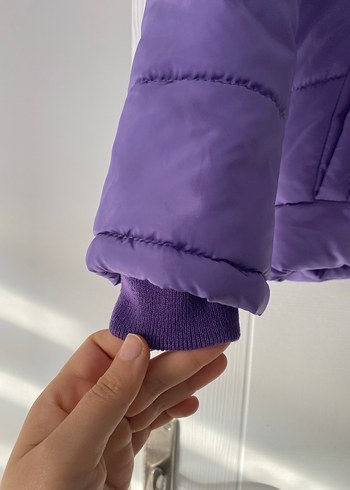 Kız Çocuk Mor Fermuarlı Mont - Görsel 3