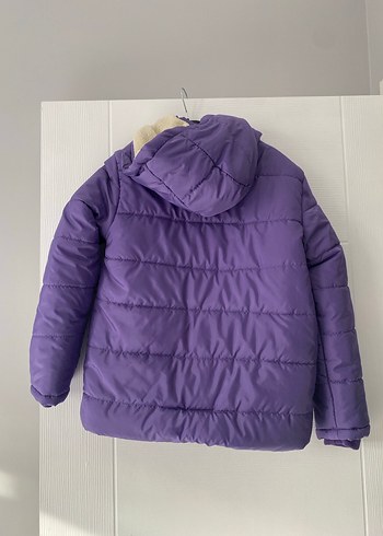 Kız Çocuk Mor Fermuarlı Mont - Görsel 2