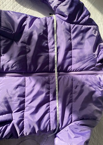 Kız Çocuk Mor Fermuarlı Mont - Görsel 6