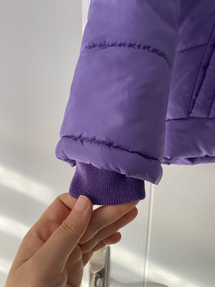 Kız Çocuk Mor Fermuarlı Mont - Görsel 3
