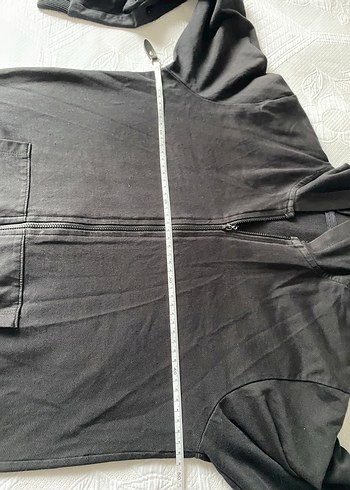 Siyah Erkek Fermuarlı Sweatshirt - Görsel 3