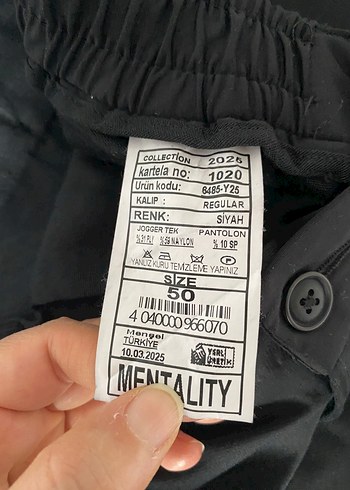 Siyah erkek Regular Fit Kumaş Pantolon - Görsel 4