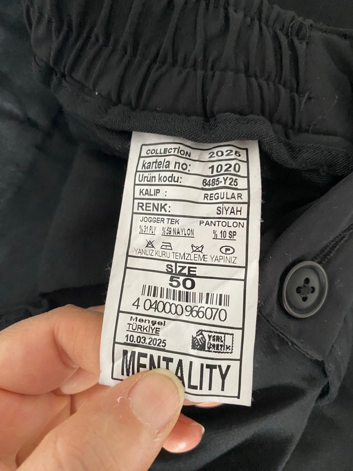 Siyah erkek Regular Fit Kumaş Pantolon - Görsel 4