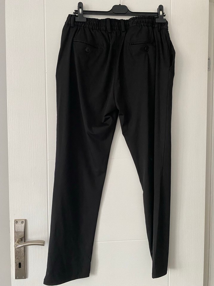 Siyah erkek Regular Fit Kumaş Pantolon - Görsel 2