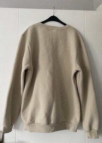 Bej Baskılı Kadın erkek Sweatshirt - Görsel 2