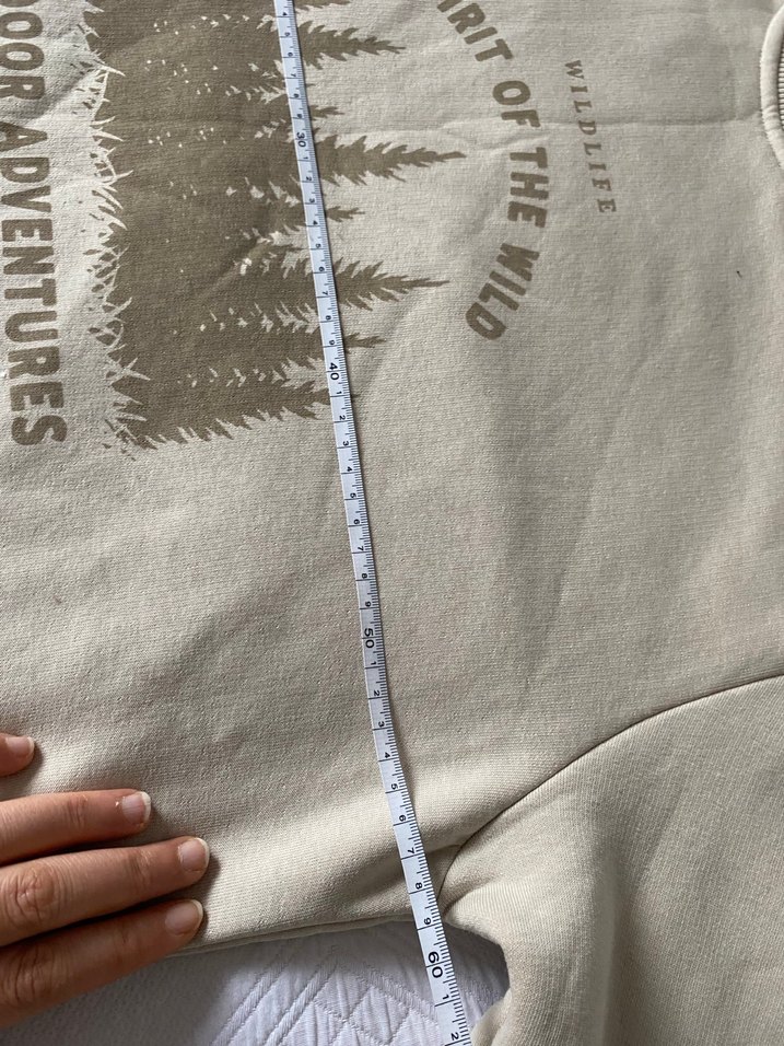 Bej Baskılı Kadın erkek Sweatshirt - Görsel 5