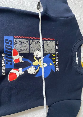 Erkek Çocuk Mavi Baskılı Sweatshirt - Görsel 4