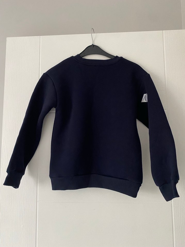 Erkek Çocuk Mavi Baskılı Sweatshirt - Görsel 2