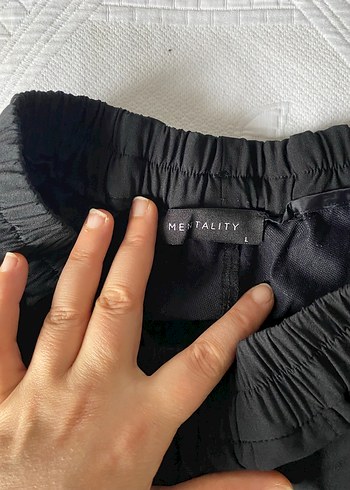 Siyah paraşüt pantolon - Görsel 3