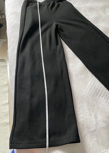 Kadın Siyah Midi Rahat Kesim Kumaş Pantolon - Görsel 5